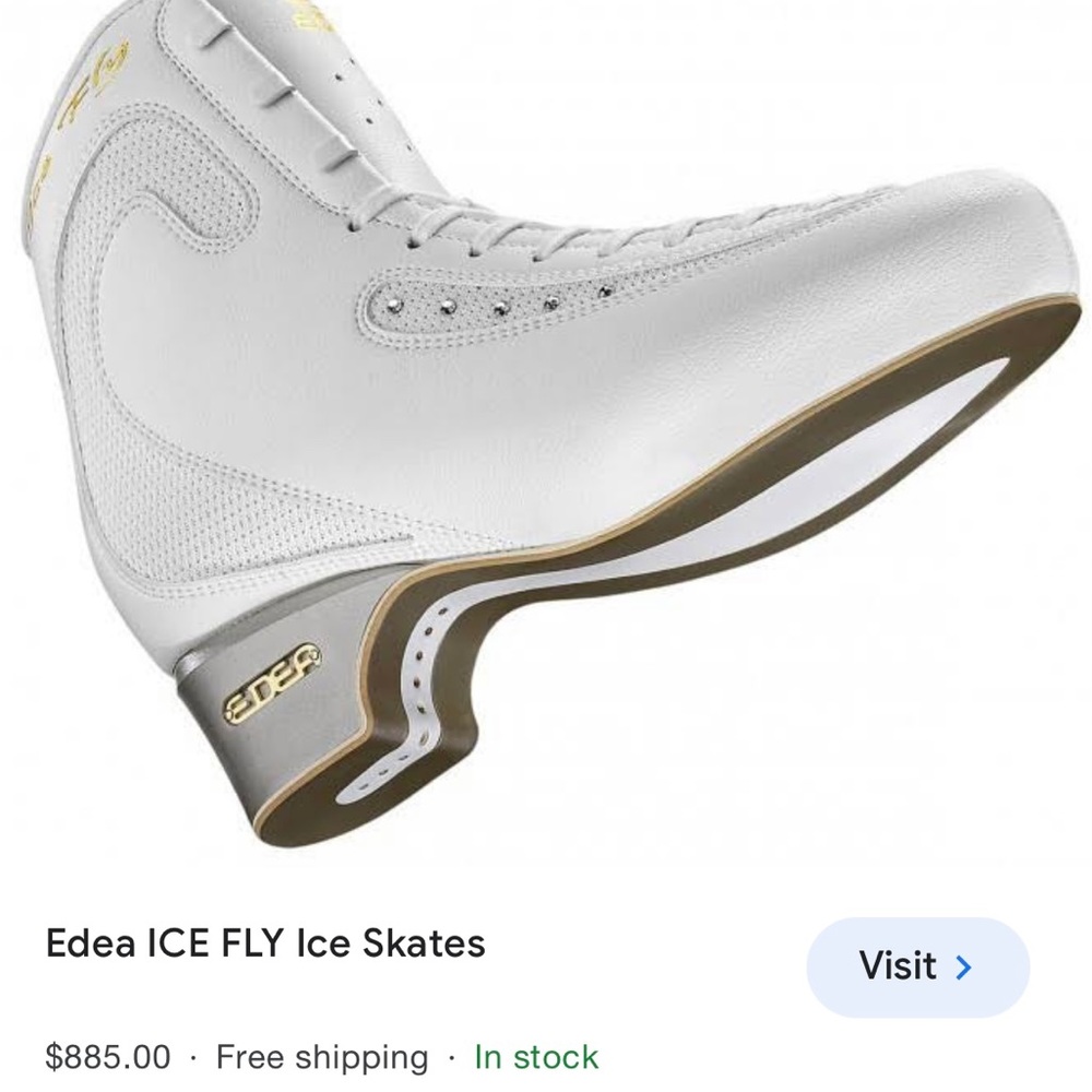 COPY - White Edea Ice Fly 260-B Never Worn Brand New. Ice Skates. Figure Skates.